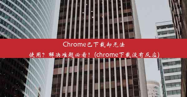 Chrome已下载却无法使用？解决难题必看！(chrome下载没有反应)