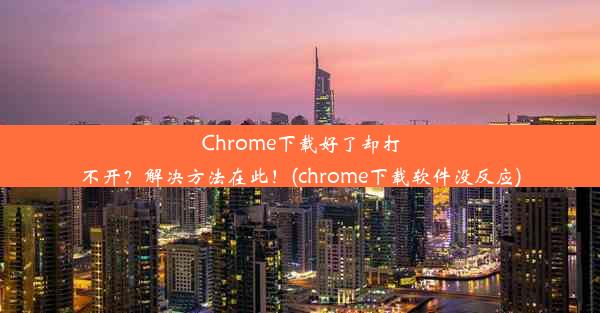 Chrome下载好了却打不开？解决方法在此！(chrome下载软件没反应)