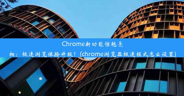 Chrome新功能惊艳亮相：极速浏览体验升级！(chrome浏览器极速模式怎么设置)