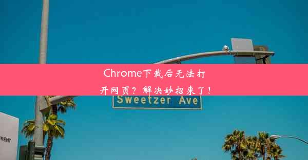 Chrome下载后无法打开网页？解决妙招来了！