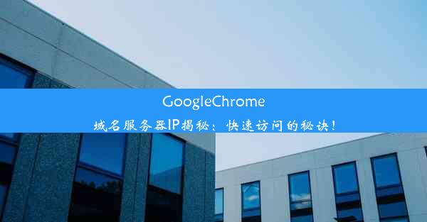 GoogleChrome域名服务器IP揭秘：快速访问的秘诀！